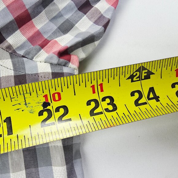 Billy Reid Slim Cut Size Large Mens Multi Check Spread Collar Cotton Shirt - Picture 2 of 9